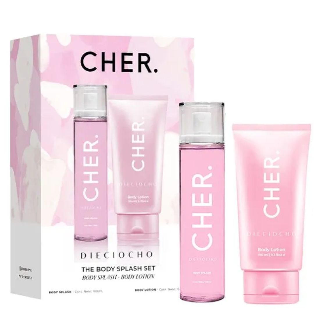 CHER COFRE DIECIOCHO BODY SPLASH Y CREMA  X 100 ML.